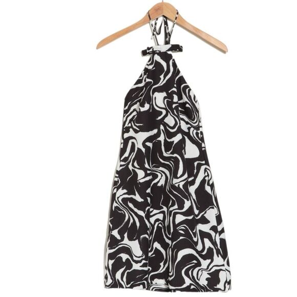 NWT Alexia Admor alter shift black and White abstract mini dress  Size 4 - Picture 5 of 16